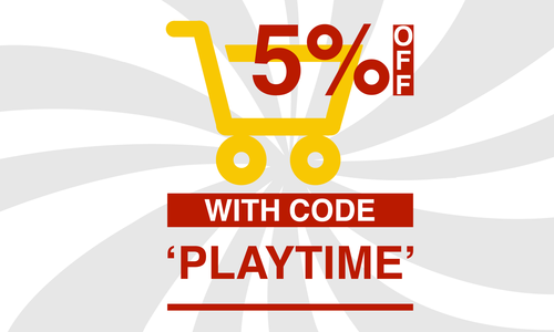 <span style="color: red; font-weight: bold;">Use code PLAYTIME in basket to get 5% OFF<br />
***code Expire 29/06/2026***</span>