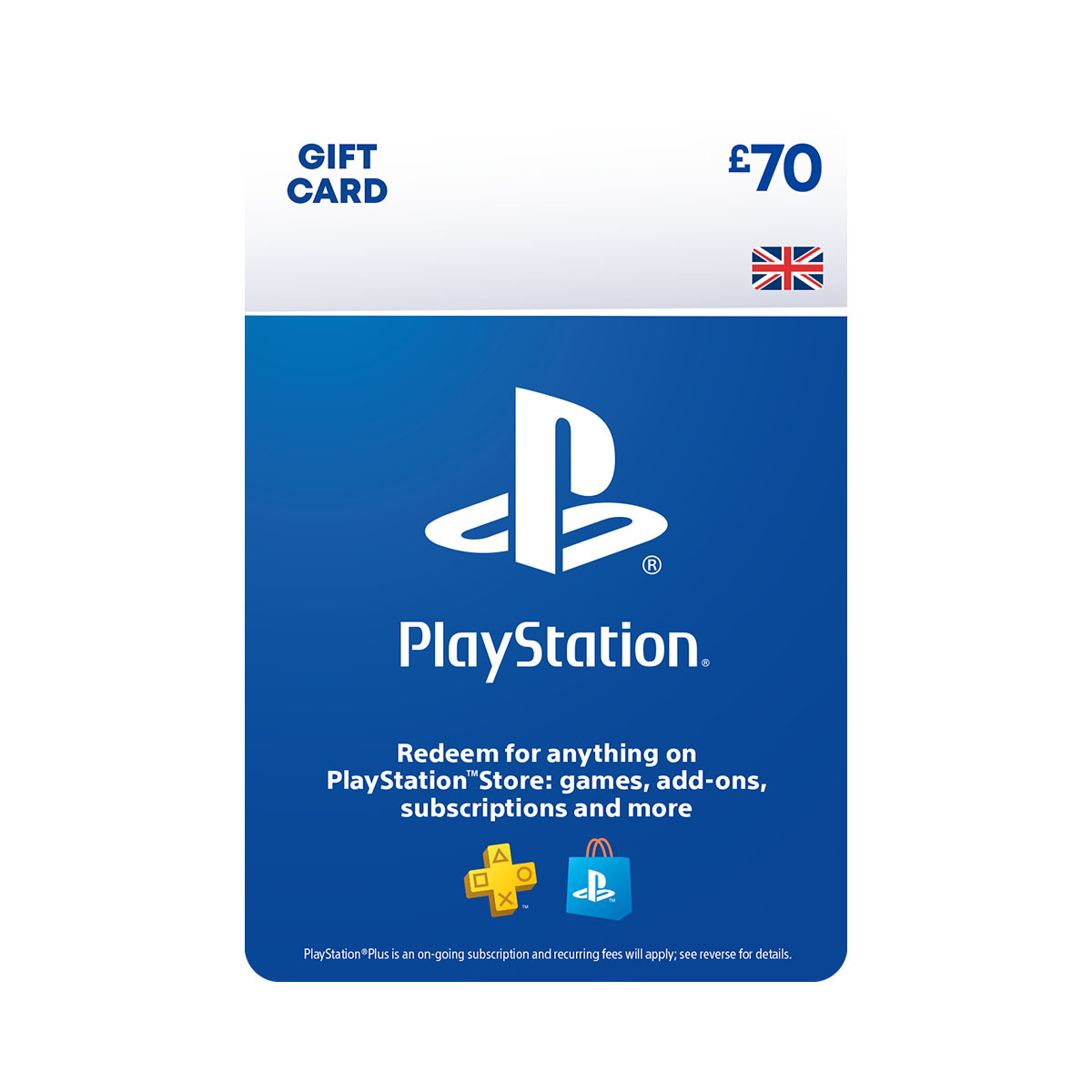 PlayStation Store Gift Card £70 PS5 / PS4 | PSN UK Account