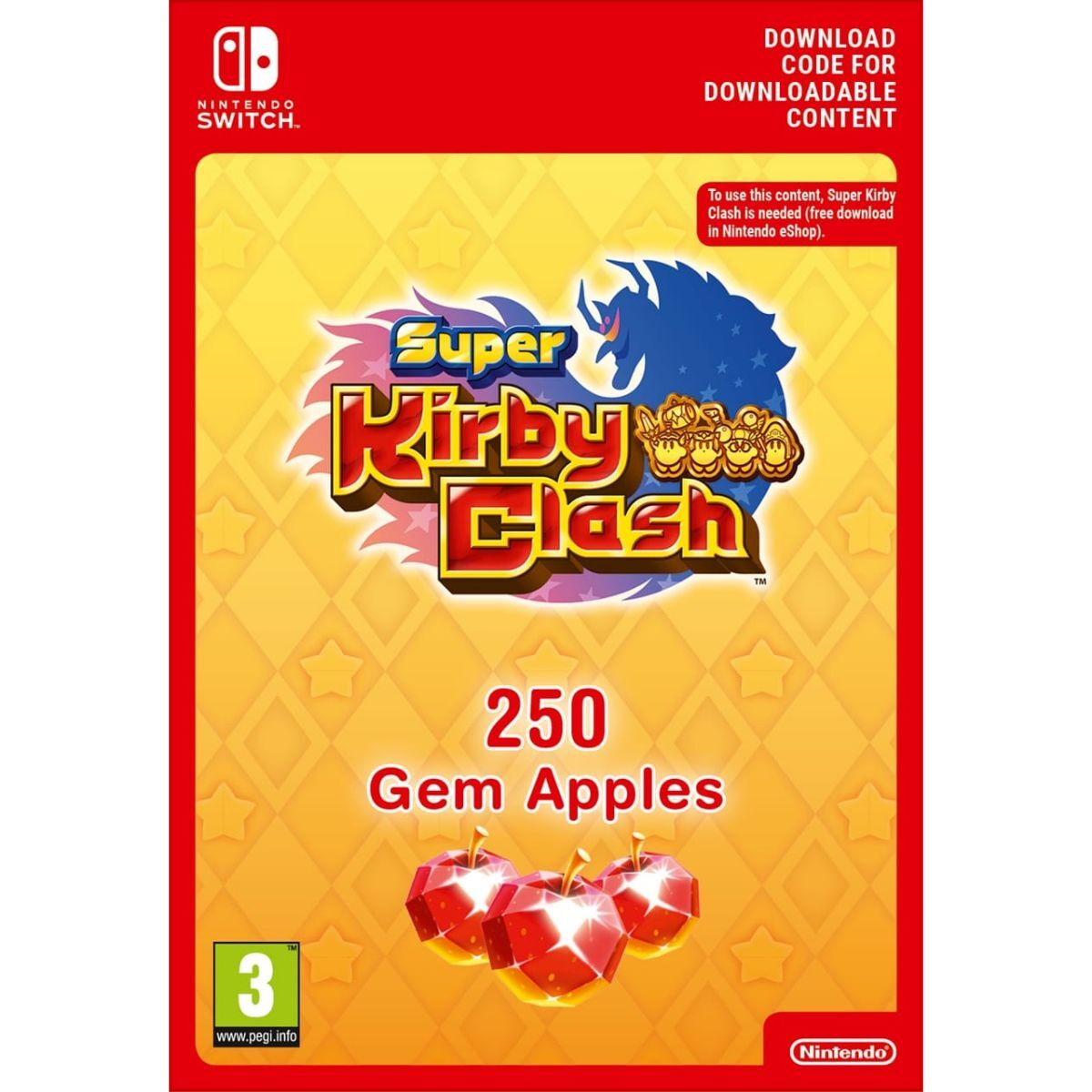 Super Kirby Clash 250 Gem Apples ( Uk - EU)