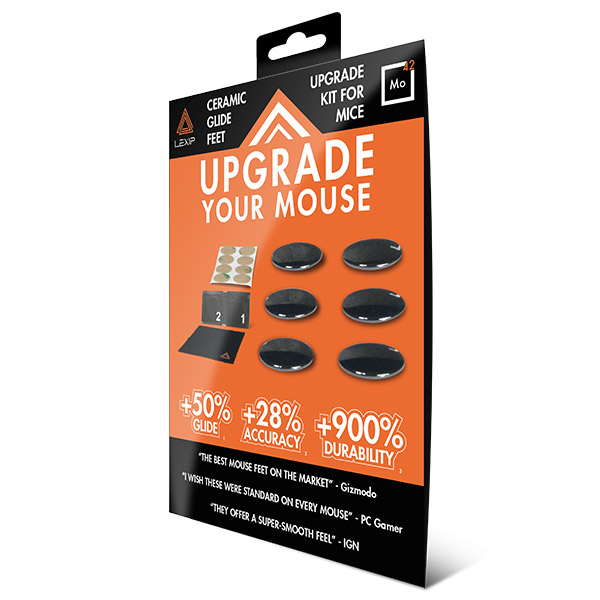 Lexip MO42 Set of 6 Ceramic Glide Feet for Mouse