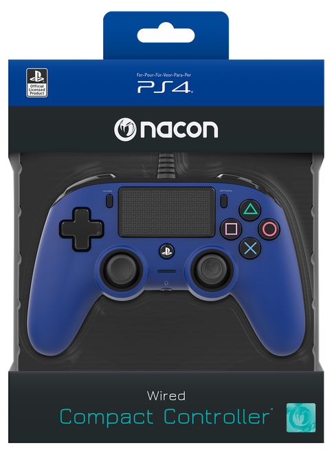 Ps4 Blue Nacon Wired Compact Controller Ps4 Shopto Net