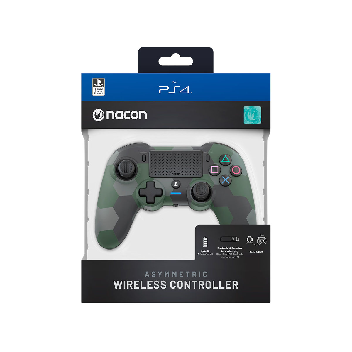 Nacon Asimmetric Wireless PS4 Controller for Sony PlayStation 4 - Bluetooth  Compatible